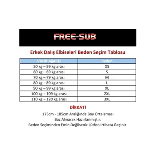 Free-Sub 7mm Aspendos Yamamoto Avcı Serbest Dalış Elbisesi
